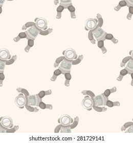 spaceman , cartoon seamless pattern background