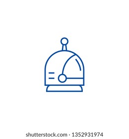 Spaceman head line icon concept. Spaceman head flat  vector symbol, sign, outline illustration.