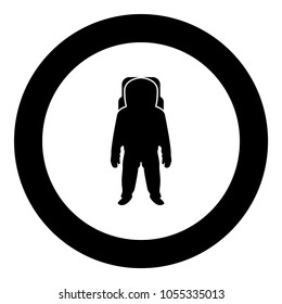 Spaceman icon black color in circle