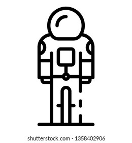 Spaceman icon. Outline spaceman vector icon for web design isolated on white background