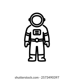 spaceman icon vector, line style icon