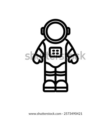spaceman icon vector, line style icon