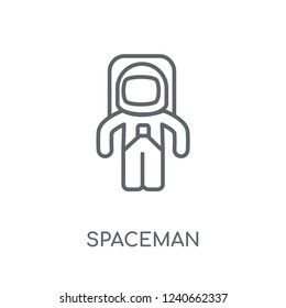 Spaceman linear icon. Modern outline Spaceman logo concept on white background from ASTRONOMY collection. Suitable for use on web apps, mobile apps and print media.