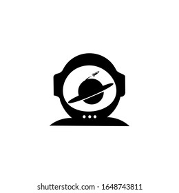 Spaceman Logo Design. flat vector simple element illustration from editable astronomy concept isolated on white background