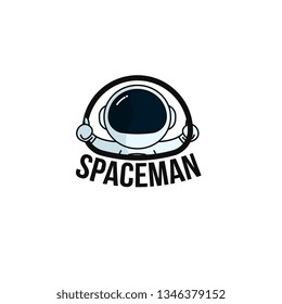 Spaceman logo vector. Astronaut logo template