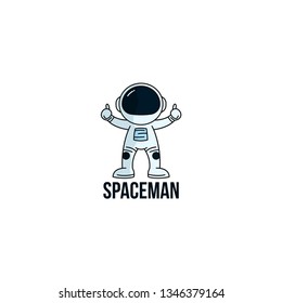 Spaceman logo vector. Astronaut logo template