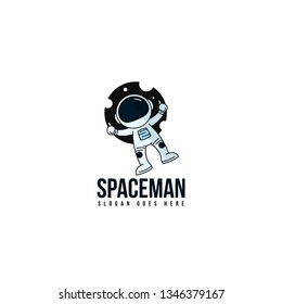 Spaceman logo vector. Astronaut logo template