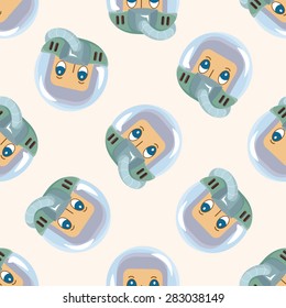 spaceman ,seamless pattern