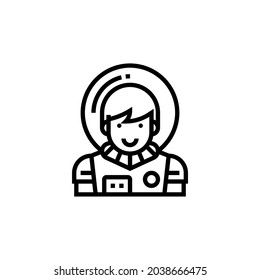 Spaceman Silhouette Icon On White Background