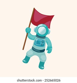 spaceman theme elements vector,eps