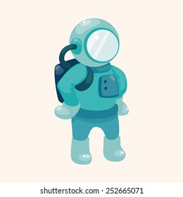 spaceman theme elements vector,eps