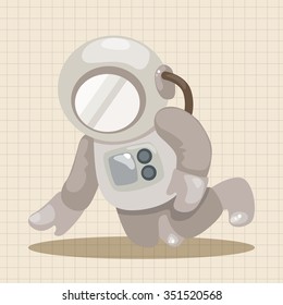 spaceman theme elements vector,eps
