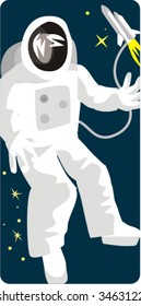 Spaceman vector illustration series. Check my portfolio for much more of this series as well as thousands of other great vector items.