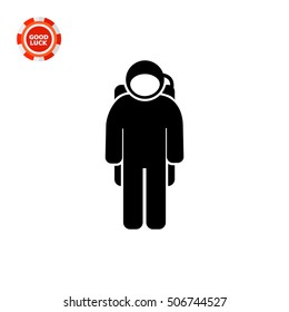 Spaceman Wearing Spacesuit Icon