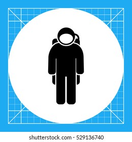 Spaceman Wearing Spacesuit Icon