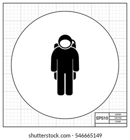 Spaceman Wearing Spacesuit Icon