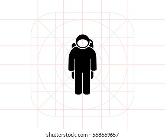 Spaceman Wearing Spacesuit Icon
