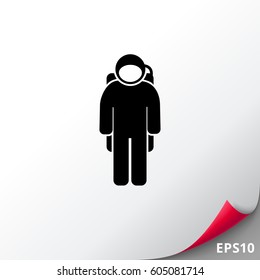 Spaceman Wearing Spacesuit Icon