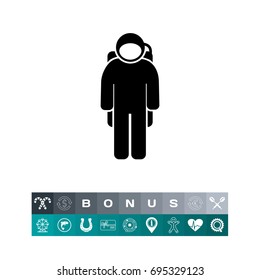 Spaceman Wearing Spacesuit Icon