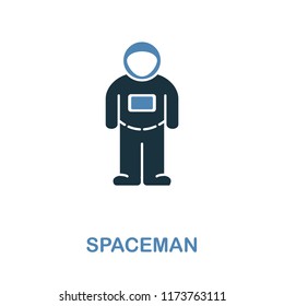 Spacemen icon in 2 color design. Pixel perfect simple pictogram spacemen icon from space collection. UI. Web design, apps, software, print usage.