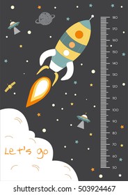 Space,Meter wall or height meter from 50 to 180 centimeter,Vector illustrations