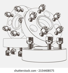 spacers for expanding the wheelbase of a car