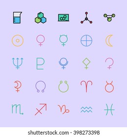 Spaces & Science Icons