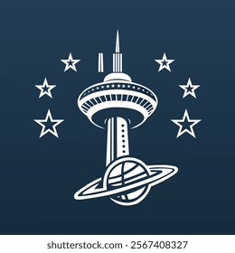 SPACES SHIP CON VECTOR  DESIGN