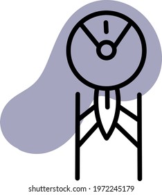 Spaceship ascending, icon illustration, vector on white background