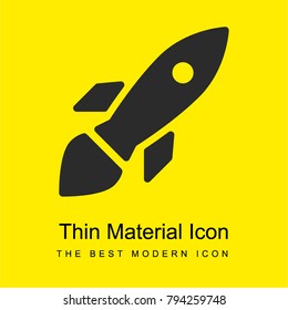 Spaceship bright yellow material minimal icon or logo design