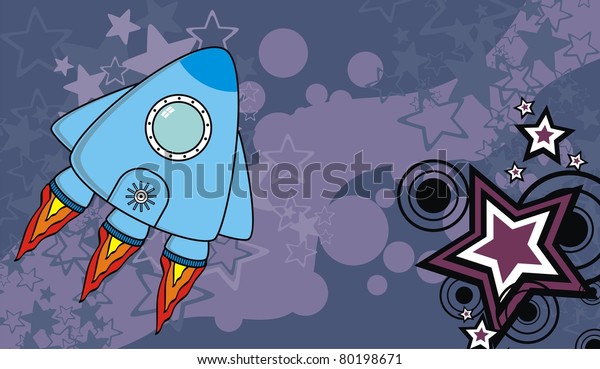Spaceship Cartoon Background Vector Format Stock Vector (Royalty Free