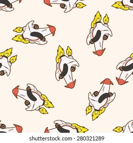 spaceship , cartoon seamless pattern background
