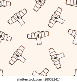 spaceship , cartoon seamless pattern background