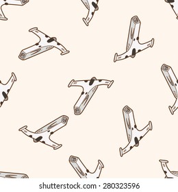 spaceship , cartoon seamless pattern background