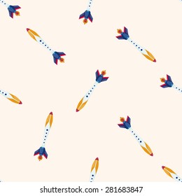 spaceship , cartoon seamless pattern background