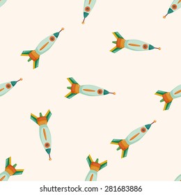 spaceship , cartoon seamless pattern background