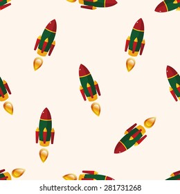 spaceship , cartoon seamless pattern background