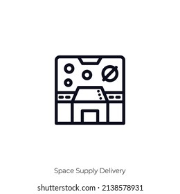 Spaceship Control Room icon. Outline style icon design isolated on white background