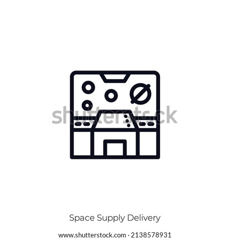 Spaceship Control Room icon. Outline style icon design isolated on white background