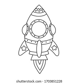 Spaceship cosmos coloring page rocket 