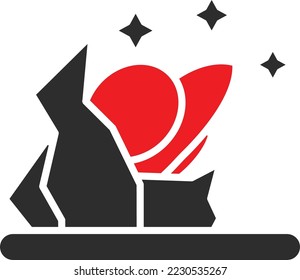 spaceship crash Vector Icon which is suitable for commercial work and easily modify or edit it

