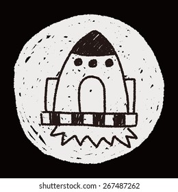 spaceship doodle drawing