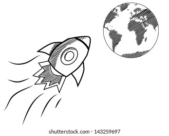 spaceship and the Earth
