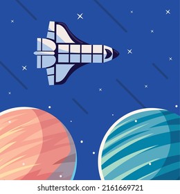 diseño de espacio de exploración de la nave espacial galaxia