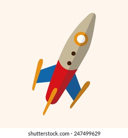 Spaceship flat icon 