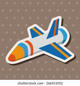 Spaceship flat icon elements background,eps10