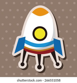 Spaceship flat icon elements background,eps10