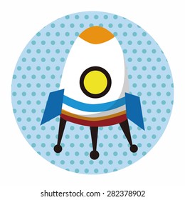 Spaceship flat icon elements background,eps10