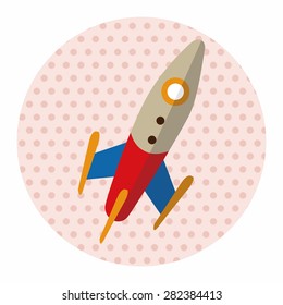 Spaceship flat icon elements background,eps10