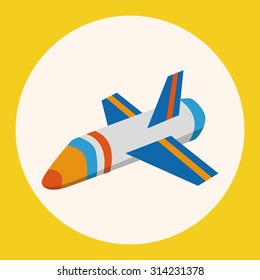 Spaceship flat icon elements background,eps10